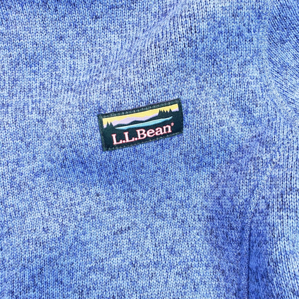 L.L. Bean Women Sweater Fleece Full Zip Jacket L Tall Blue 512751 - Picture 6 of 8